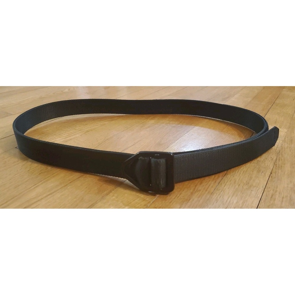 Bison Designs Mens XL Black Nylon Webbing Belt Tactical Outdoor Made in USA